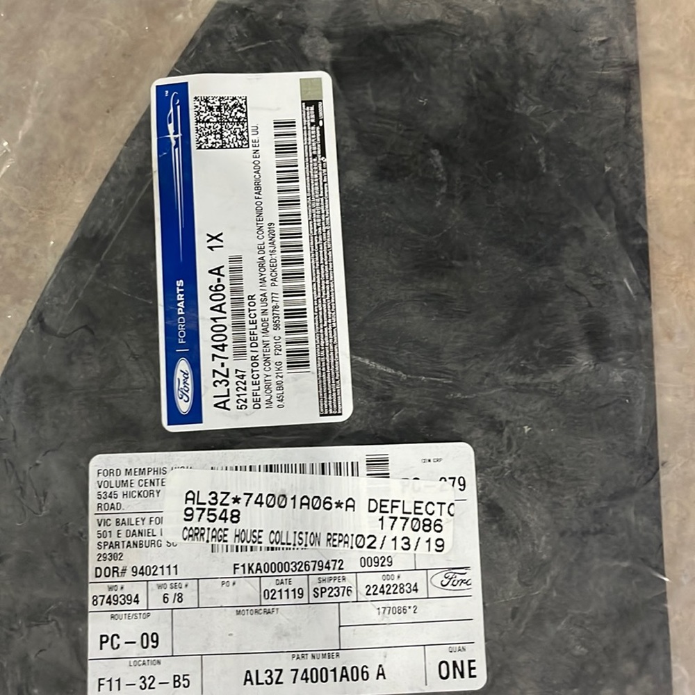 Genuine OEM Ford Air Deflector New